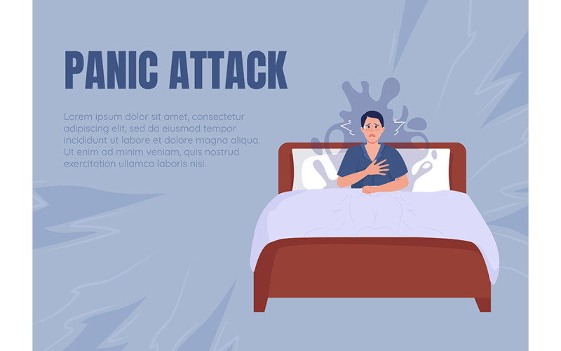 Panic Attack Banner Template Illustration