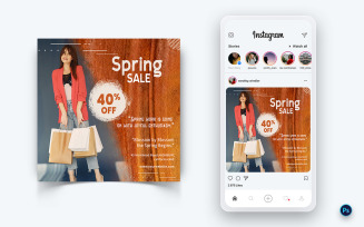 Spring Season Social Media Post Design Template-18