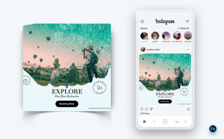 Travel Explorer and Tour Social Media Post Design Template-03