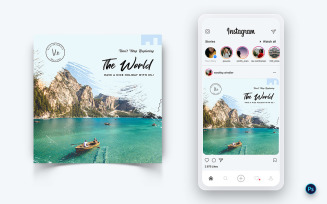 Travel Explorer and Tour Social Media Post Design Template-04