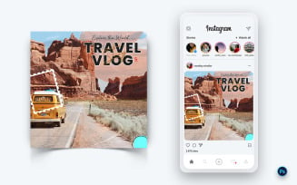 Travel Explorer and Tour Social Media Post Design Template-18