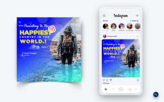 Travel Explorer and Tour Social Media Post Design Template-20