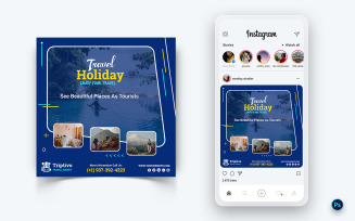 Trip and Travel Social Media Post Design Template-12