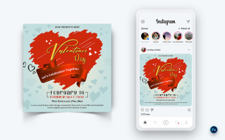 Valentines Day Party Social Media Post Design Template-05