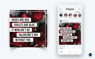 Valentines Day Party Social Media Post Design Template-15