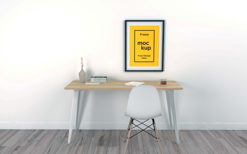 Workstation Frame Mockup, Workplace Study Table V-1 Product Mockup