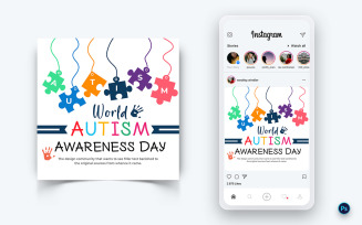 World Autism Awareness Day Social Media Post Design Template-02