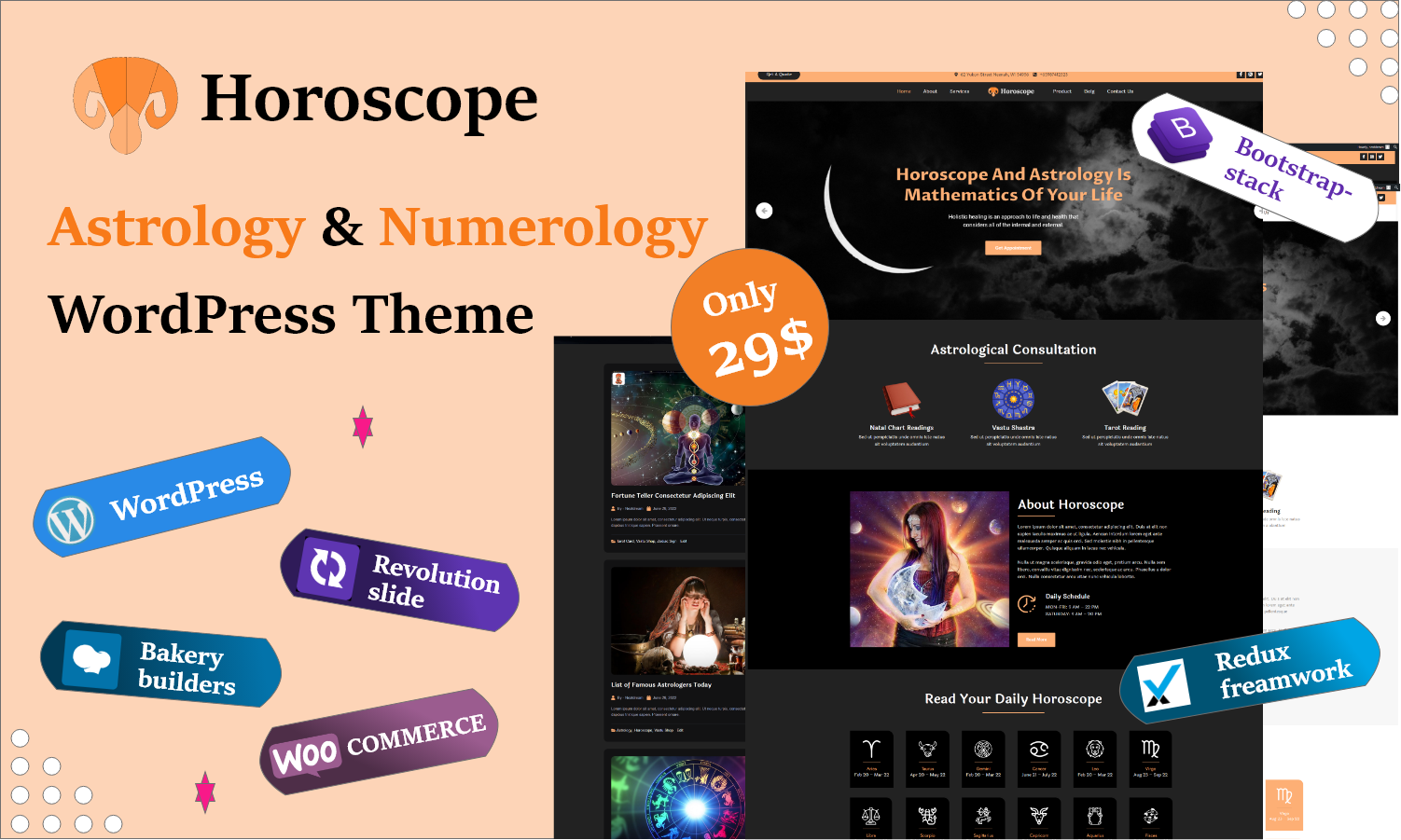 Template #261992 Astrology Cards Webdesign Template - Logo template Preview