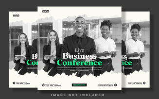 Live Business Conference Trendy Social Media Post