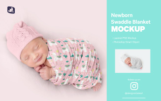 Newborn Swaddle Blanket Mockup