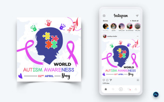 World Autism Awareness Day Social Media Post Design Template-04