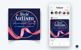 World Autism Awareness Day Social Media Post Design Template-09