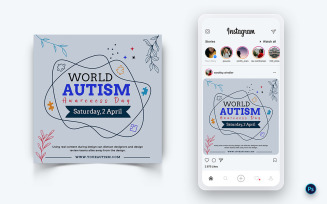 World Autism Awareness Day Social Media Post Design Template-11