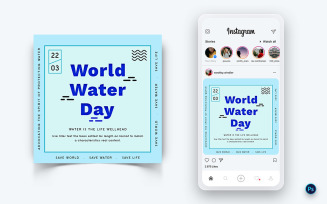 World Water Day Social Media Post Design Template-05