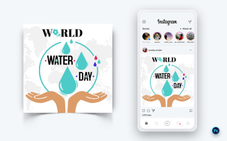 World Water Day Social Media Post Design Template-08