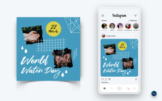 World Water Day Social Media Post Design Template-15