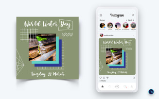 World Water Day Social Media Post Design Template-18