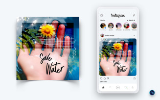 World Water Day Social Media Post Design Template-19
