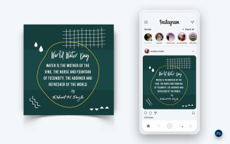 World Water Day Social Media Post Design Template-21
