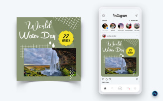 World Water Day Social Media Post Design Template-23