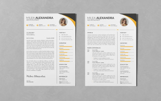 Clean Minimalist Resume/CV Design PSD Templates
