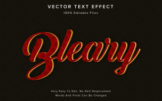 3d Vector Text Effect Red