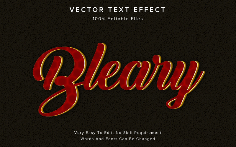 3d Vector Text Effect Red Vector Graphic