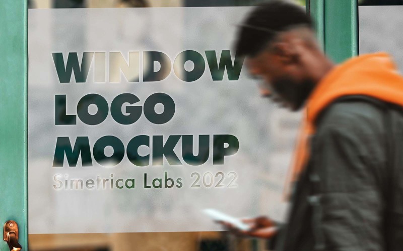 Door Logo Mockup Suitable For Cafe and Restaurant Product Mockup