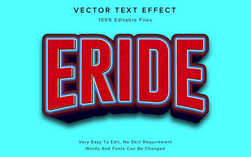 Editable Text Effect Red Style Illustration