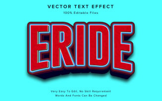 Editable Text Effect Red Style