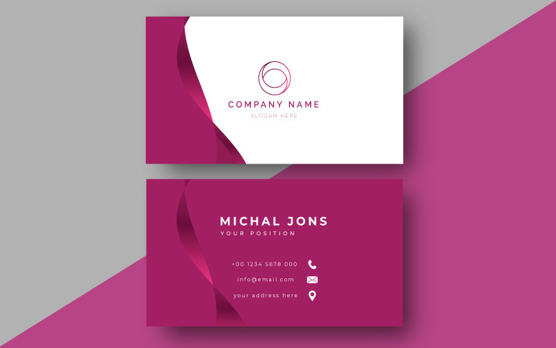 Elegant Simple Business Card Design Template Corporate Identity