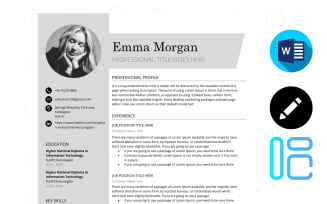 FREE Resume Template | Word Resume Template with Cover Letter | Professional Resume Template