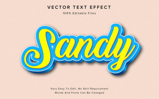 Sandy Yellow Editable 3d Text Effect