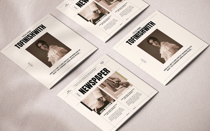 The Great Newspaper Square Trifold Corporate Identity