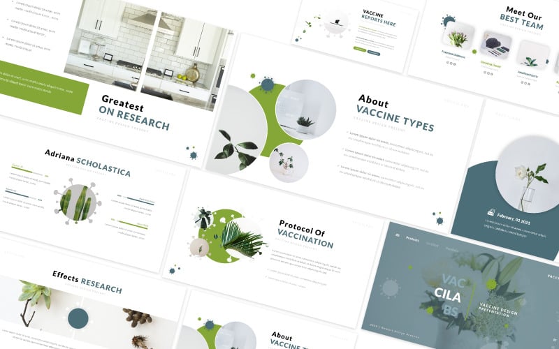 Vaccilabs Powerpoint Template PowerPoint Template