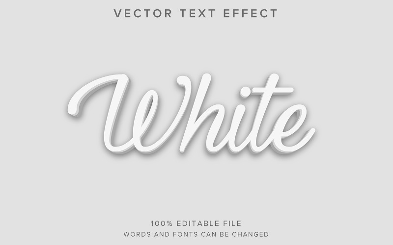 White Editable Text Effect Style Illustration