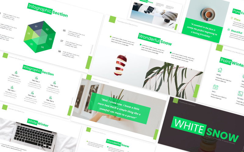White Snow Creative Powerpoint Template PowerPoint Template