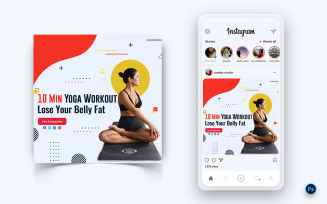 Yoga and Meditation Social Media Post Design Template-06