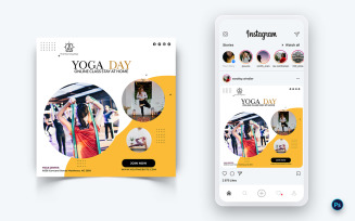Yoga and Meditation Social Media Post Design Template-39