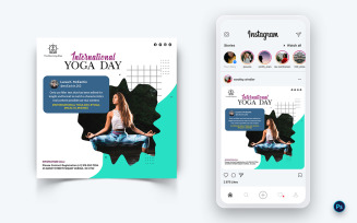 Yoga and Meditation Social Media Post Design Template-40
