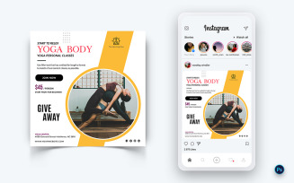 Yoga and Meditation Social Media Post Design Template-46