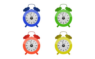 Alarm clock illustrated in vector on a background