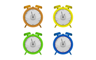 Alarm clock illustrated on a background