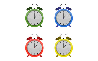Alarm clock illustrated on a white background