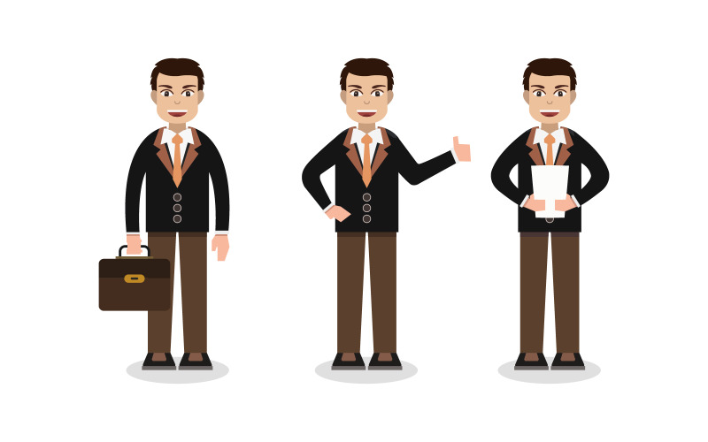 Business man colored in vector Vector Graphic