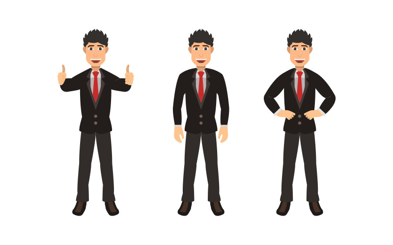 Business man illustrated colored Vector Graphic