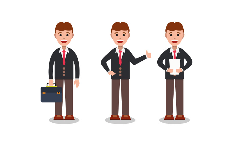 Business man illustrated on a white background Vector Graphic