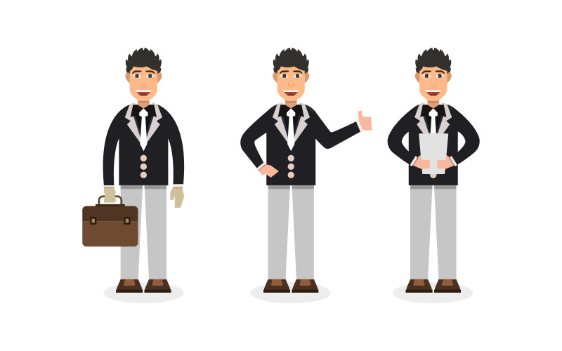 Business man vectorized colorful on white background Vector Graphic