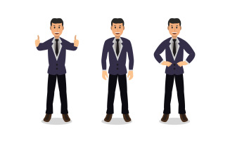 Business man vectorized colorful