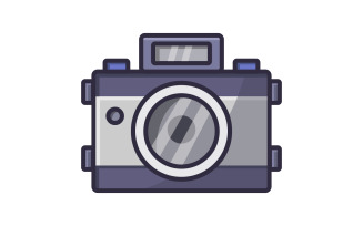 Illustrated and vectorized camera